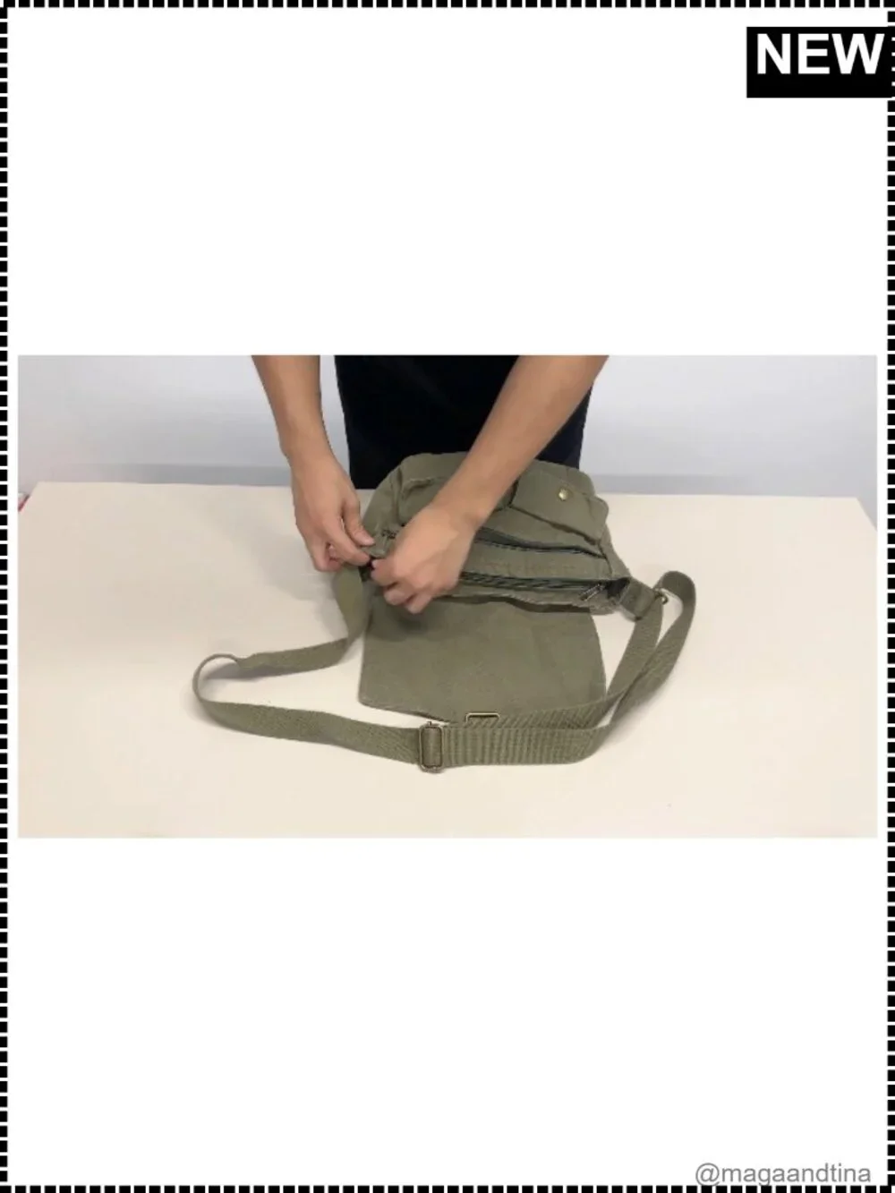 Canvas Messenger Bag Crossbody Shoulder Satchel Vintage Style